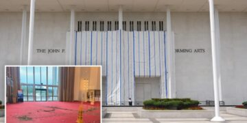 Chunk of Kennedy Center’s ceiling collapses after vicious storm plowed through nation’s capital overnight