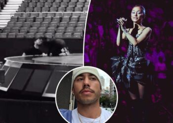 Ariana Grande caught giving boyfriend Ricky Álvarez a passionate kiss during wrap-up for tour