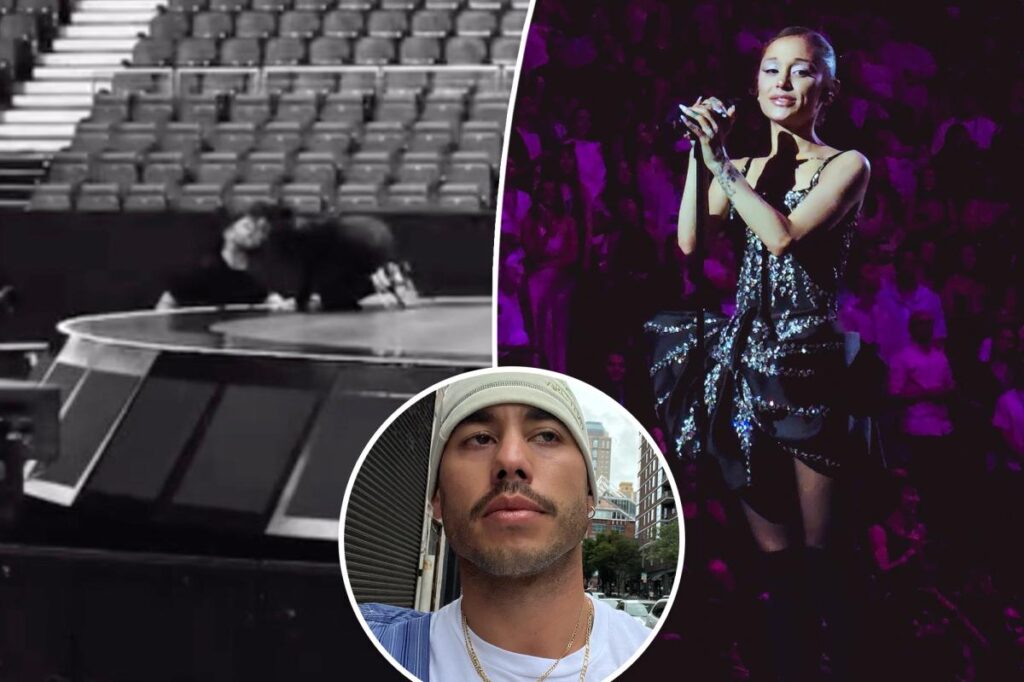 Ariana Grande caught giving boyfriend Ricky Álvarez a passionate kiss during wrap-up for tour