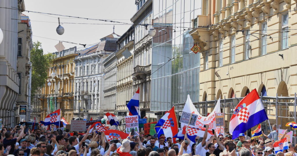 Thousands rally in Croatia demanding urgent cleanup of toxic waste from a town