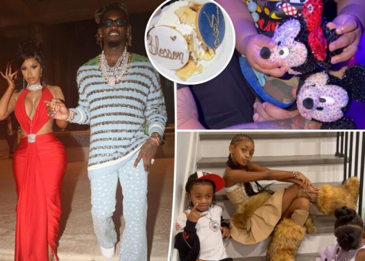 Cardi B and ex Offset reunite amid contentious divorce to celebrate son and daughter’s birthdays