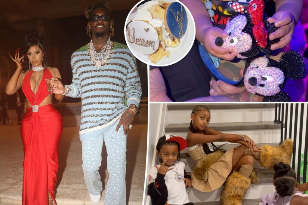 Cardi B and ex Offset reunite amid contentious divorce to celebrate son and daughter’s birthdays