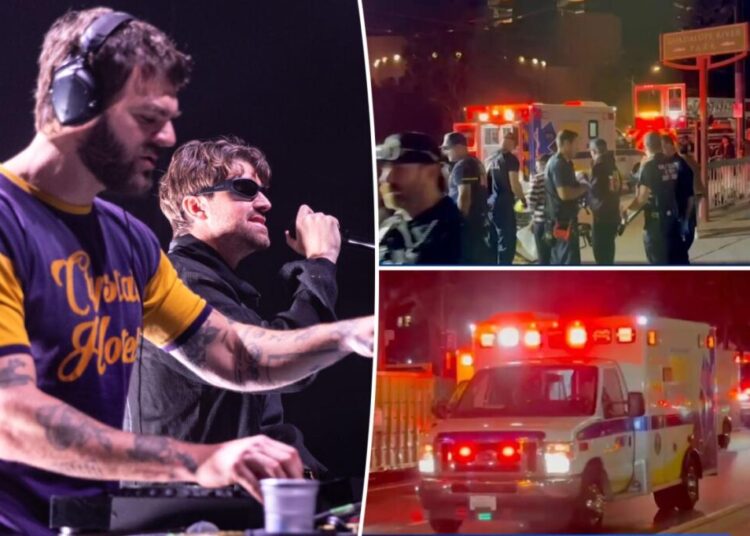14 fans rushed to the hospital at Chainsmokers’ California concert, second incident in weeks