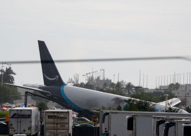 Amazon cargo plane crashes at Miami airport, killing five people