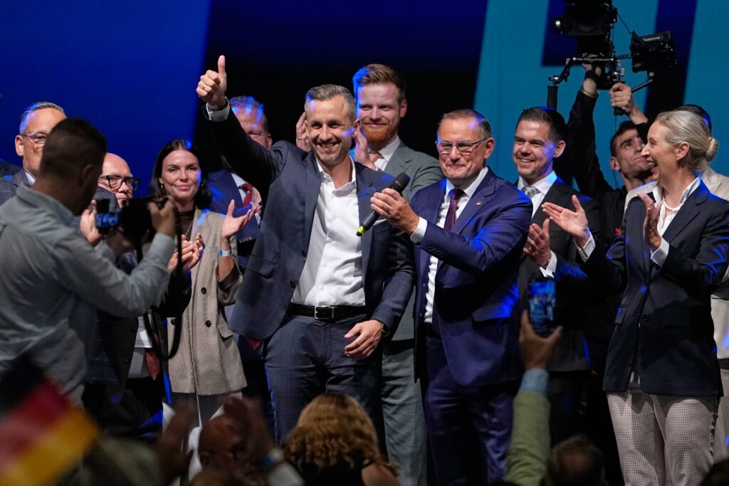 A German politician with a MAGA touch lifts his nationalist party to victory