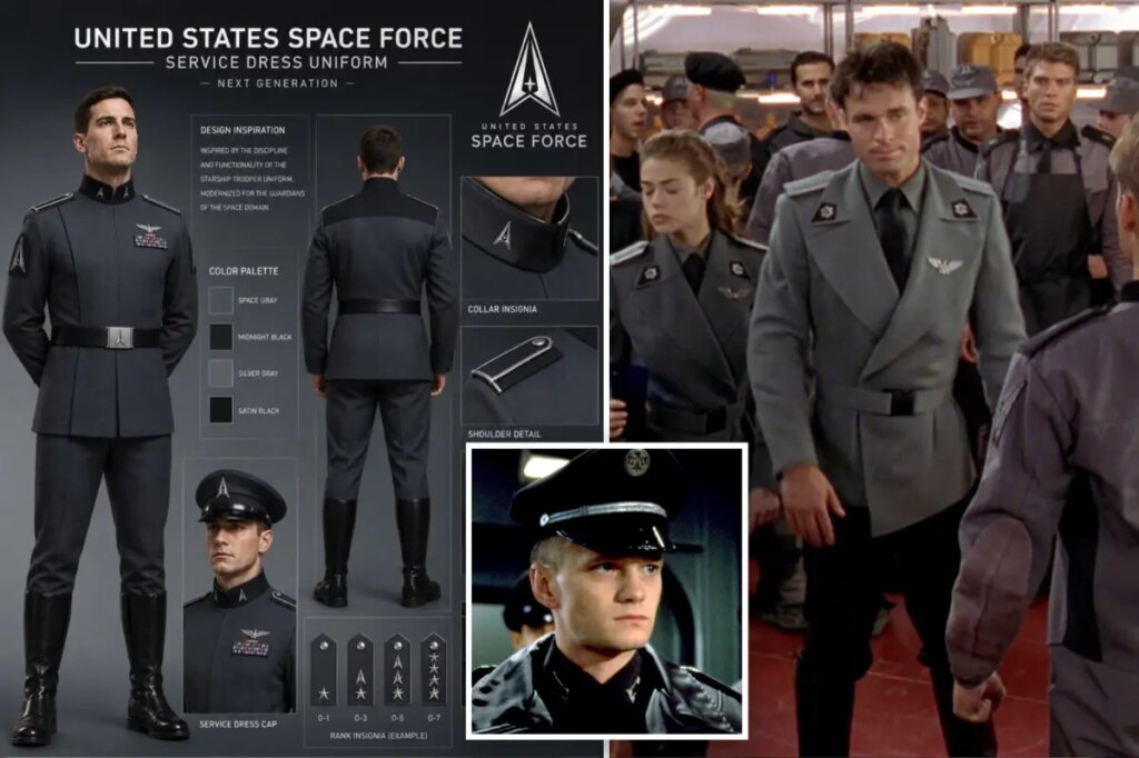 Trump reveals new Space Force uniforms inspired by ‘Starship Troopers’