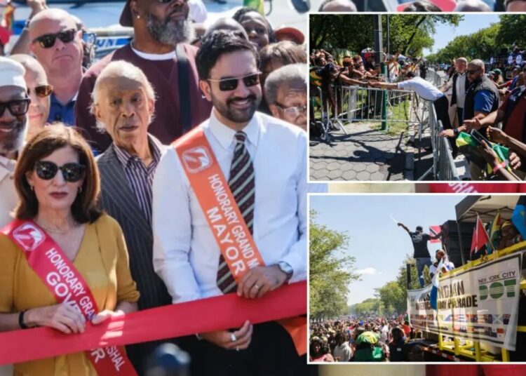 Mamdani, Hochul march in NYC’s West Indian Day Parade as revelers whine about beefed-up security