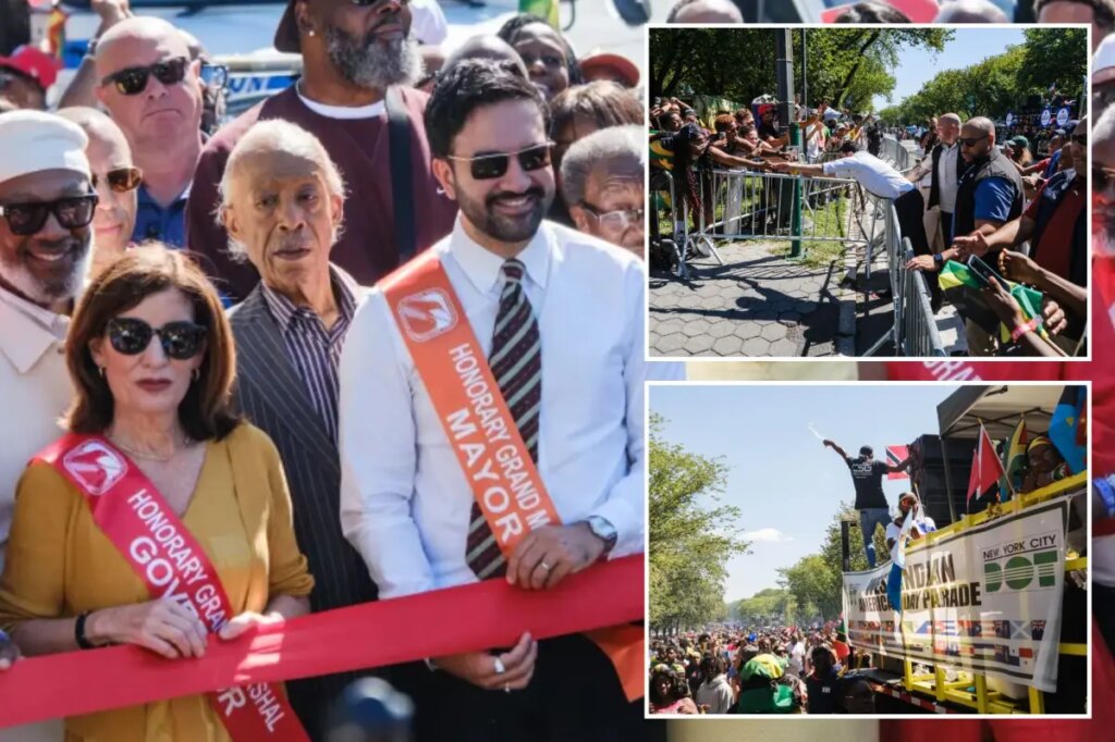 Mamdani, Hochul march in NYC’s West Indian Day Parade as revelers whine about beefed-up security