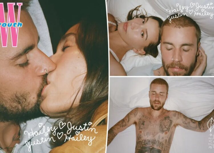 Justin and Hailey Bieber pack on the PDA in bed during intimate photo shoot