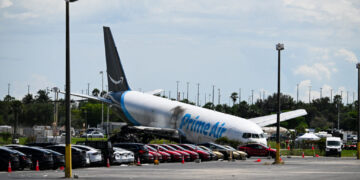 Van carrying seven people among two vehicles crushed by Amazon cargo plane in Miami