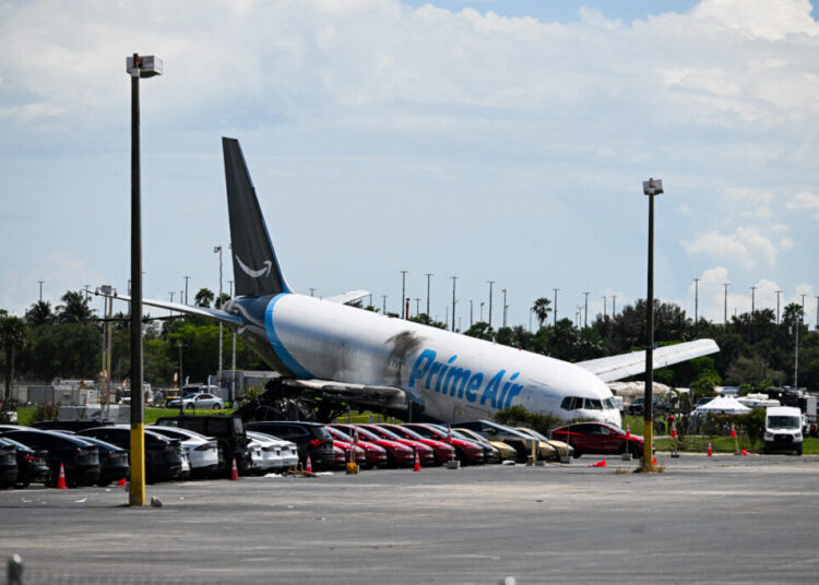 Van carrying seven people among two vehicles crushed by Amazon cargo plane in Miami