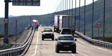 Russia, North Korea open first road link across shared border