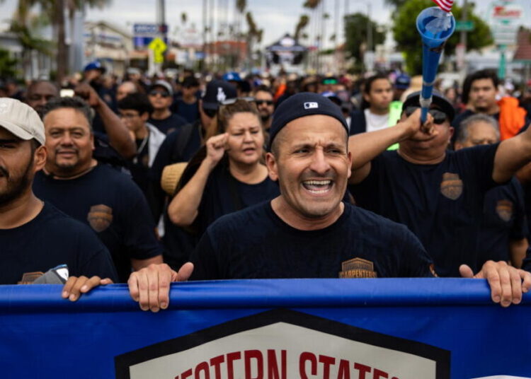 Union workers at Labor Day rally sound alarm over automation, job losses, affordability