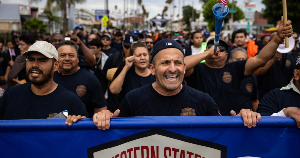 Union workers at Labor Day rally sound alarm over automation, job losses, affordability