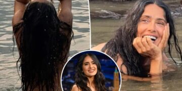 Salma Hayek ditches her clothes for a swim as she celebrates turning 60: ‘Grateful’