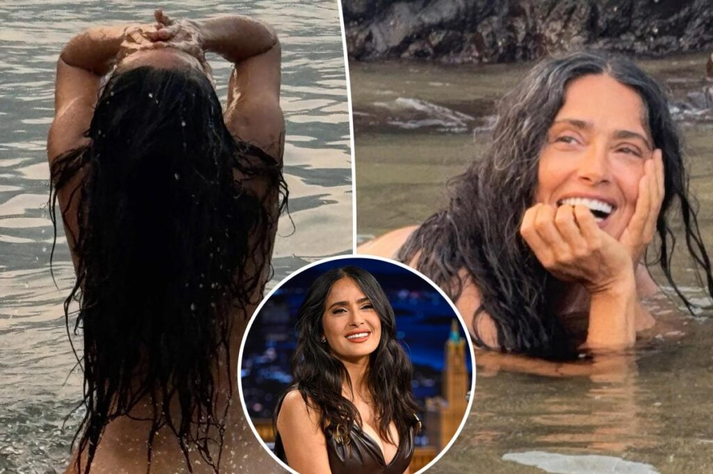 Salma Hayek ditches her clothes for a swim as she celebrates turning 60: ‘Grateful’