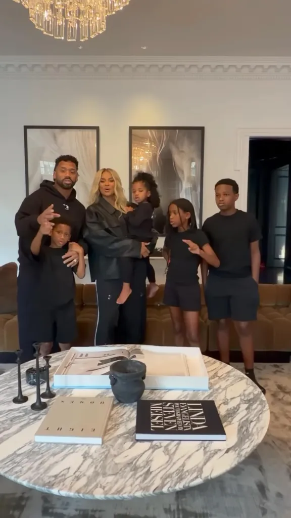 Ciara and Russell Wilson with their four children announce pregnancy.