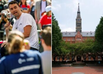Outrage as Georgetown students reportedly plan Charlie Kirk ‘lookalike contest’ on assassination anniversary