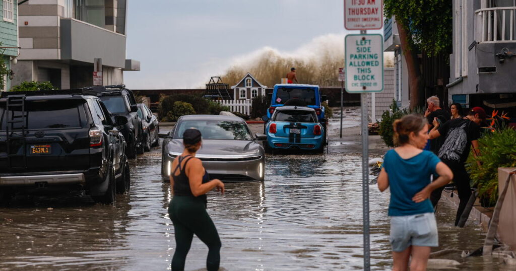 Dozens of homes evacuated in Long Beach due to storm damage, high surf
