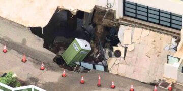 Malibu driveway collapses into massive sinkhole as coastal flood risks persist