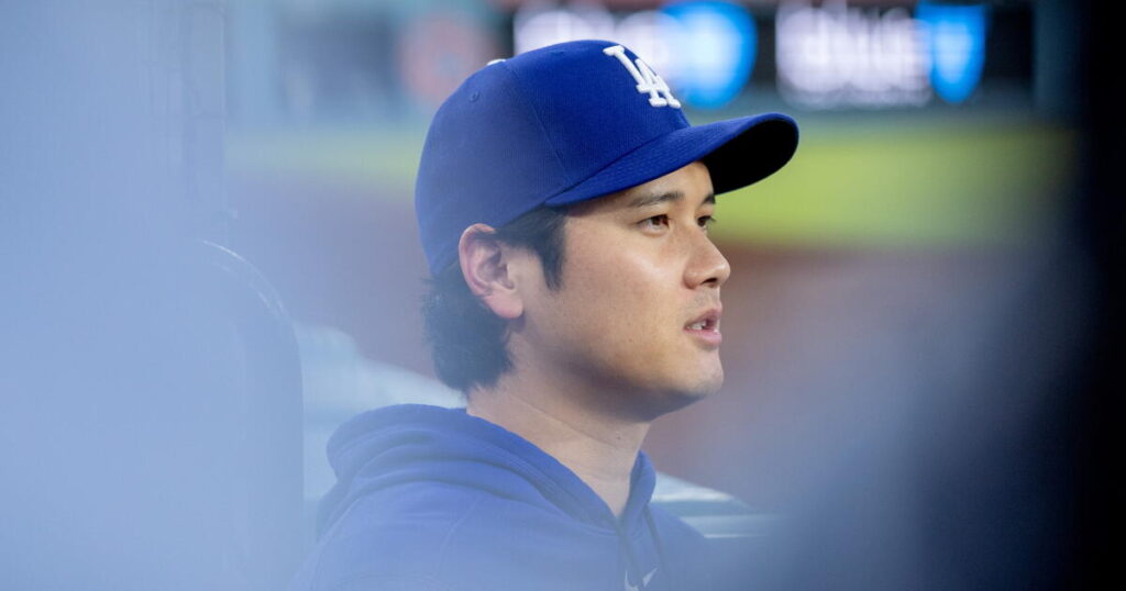 Shohei Ohtani out of the Dodgers lineup, available to pinch-hit