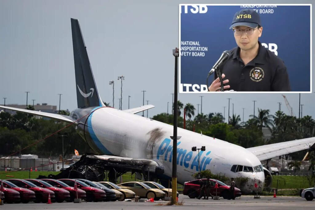 Data shows Amazon jet’s key braking systems did not deploy during deadly Miami crash: NTSB