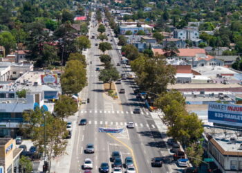 A bus lane through Eagle Rock is slated to open before the Olympics. Will it hurt businesses?