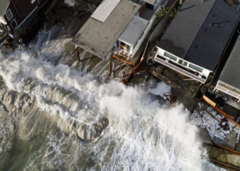 ‘The whole beach is gone’: Big waves, flooding bring destruction to Long Beach — and a warning