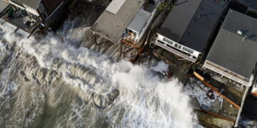 ‘The whole beach is gone’: Big waves, flooding bring destruction to Long Beach — and a warning