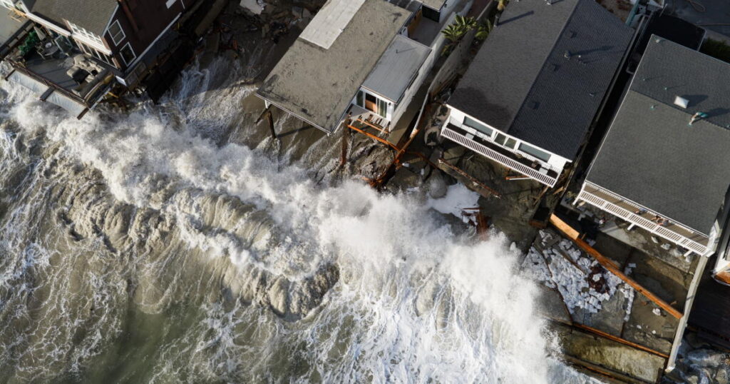 ‘The whole beach is gone’: Big waves, flooding bring destruction to Long Beach — and a warning