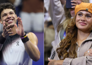 Ben Shelton wins record-setting U.S. Open match but forgets key shoutout: soccer star girlfriend Trinity Rodman