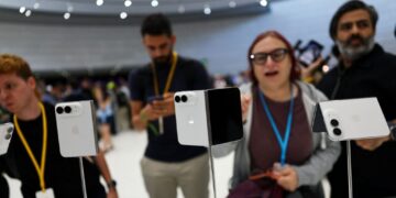 Apple’s first folding phone has three screens and costs $2,000