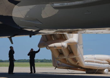 Emergency Slide Accidentally Deploys on New Air Force One