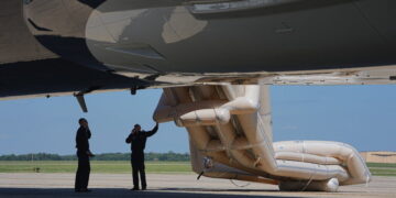 Emergency Slide Accidentally Deploys on New Air Force One