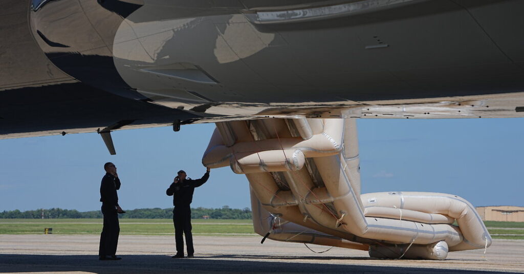 Emergency Slide Accidentally Deploys on New Air Force One