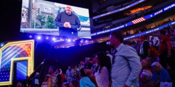 Fetterman appears by video at GOP convention and says he’ll work with Trump