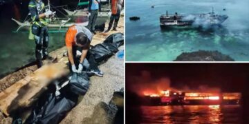 Fire on passenger ferry in Philippines leaves dozens missing and at least 5 dead