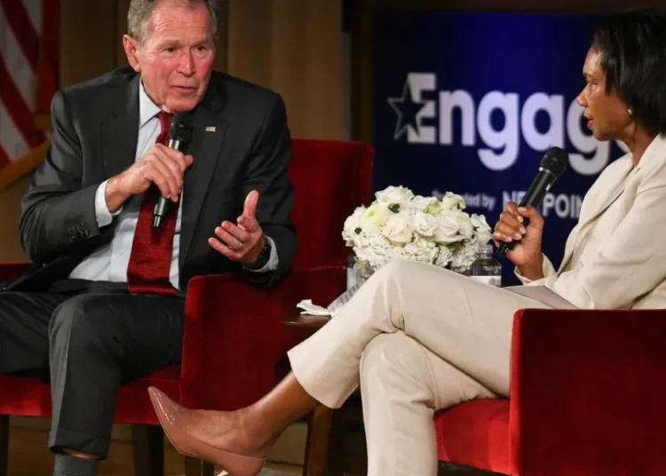 Bush throws ‘shade’ at Trump amid dueling Dallas events — and worsening war