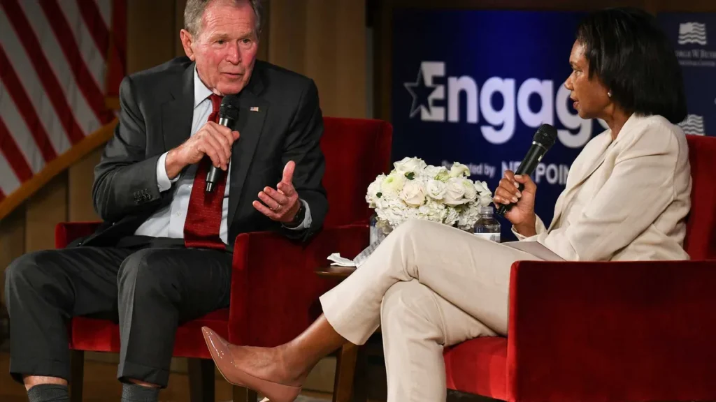 Bush throws ‘shade’ at Trump amid dueling Dallas events — and worsening war