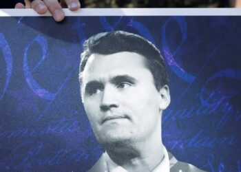 Chaos as Charlie Kirk’s high school becomes death anniversary battleground