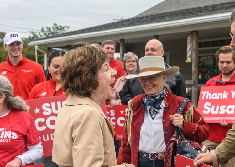 While Trump Goes Big in Dallas, Collins Goes Small in Maine to Save Her Seat