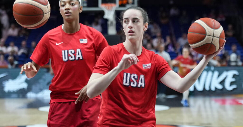 What beef? Angel Reese and Caitlin Clark are having fun building chemistry as USA teammates