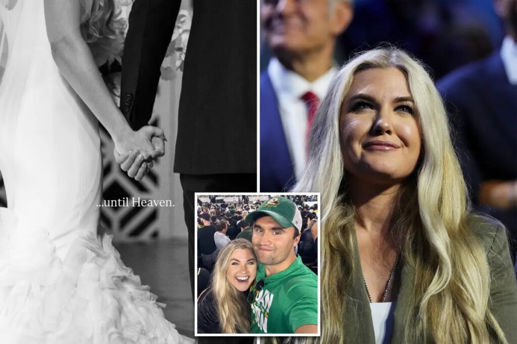 Erika Kirk posts heartbreaking wedding photo to honor husband Charlie on anniversary of his murder