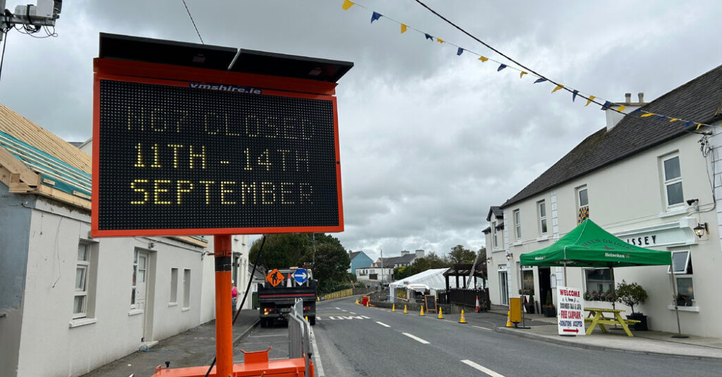 In an Irish Village, Trump’s Visit for a Golf Tournament Prompts Protests and Praise