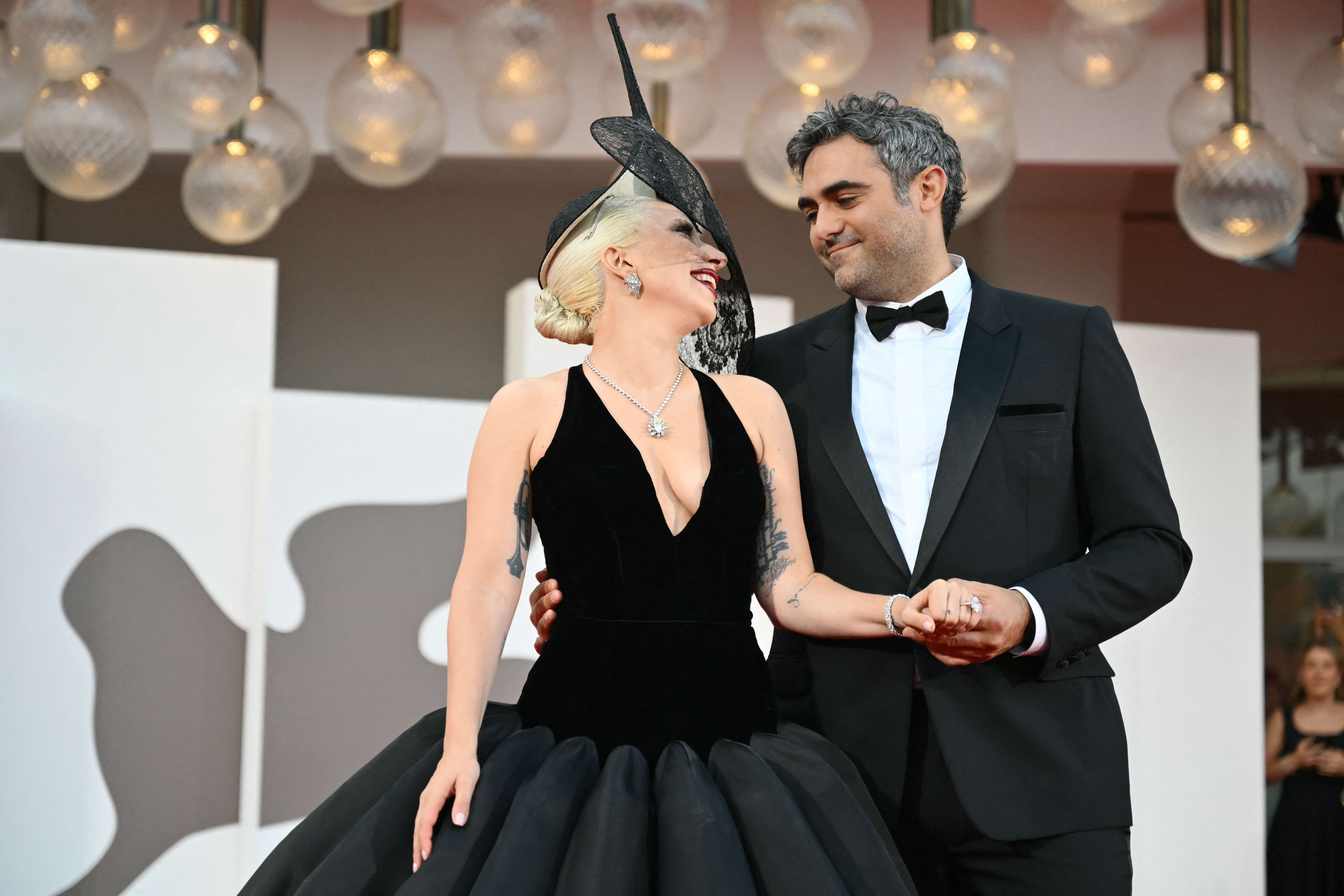 Lady Gaga and Michael Polansky on the red carpet at the Venice Film Festival.