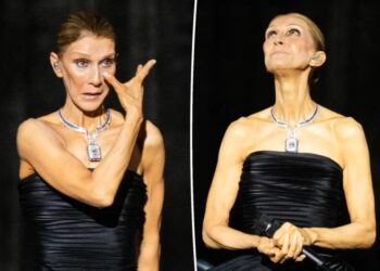 Céline Dion breaks down in tears as she makes her emotional return to the stage after yearslong health battle