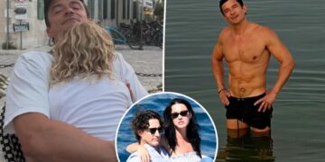 Orlando Bloom shows off washboard abs while vacationing with daughter Daisy Dove as ex Katy Perry moves on