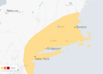 Flash Flood Warnings Posted Amid Heavy Rain Across the East Coast