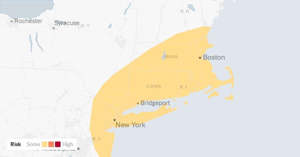 Flash Flood Warnings Posted Amid Heavy Rain Across the East Coast