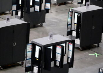 The secret ballot has been an article of faith in U.S. elections. That’s being tested in Georgia
